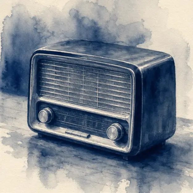 Desk radio in the Mono Wash style