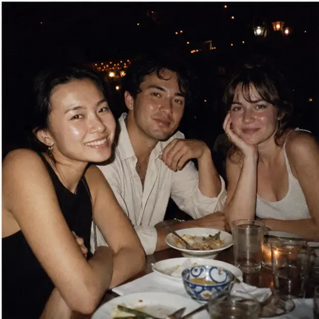 Friends at a late dinner in the Night Roll style