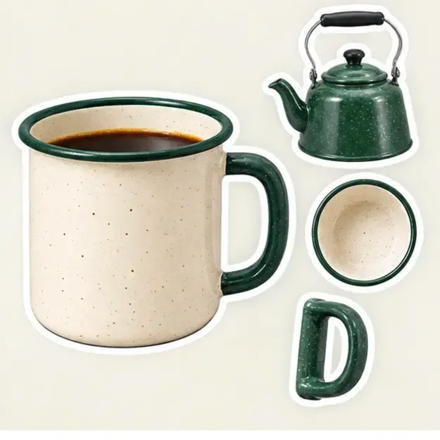 Camping mug in the Sticker Sheet style