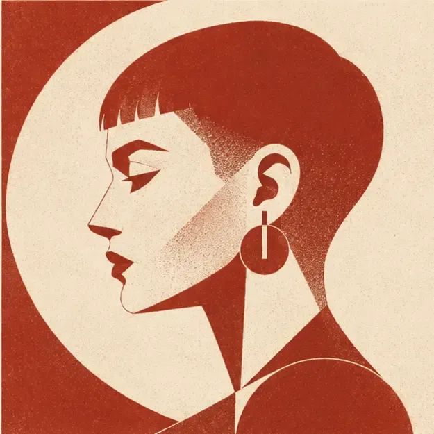 Profile portrait in the Mono Geometry style