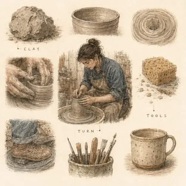 Ceramic studio in the Loose Index style