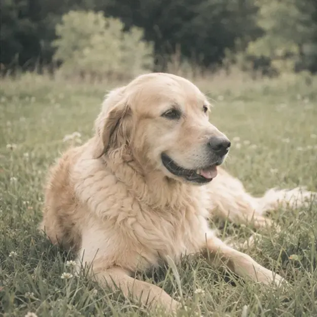 Golden retriever in the Washed 35 style